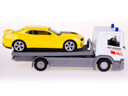 Welly odtahovka Scania P320 + Chevrolet Camaro 1:43